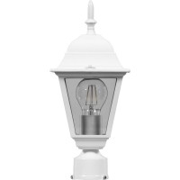 Светильник садово-парковый Feron 4103 четырехгранный на столб 60W E27 230V, белый