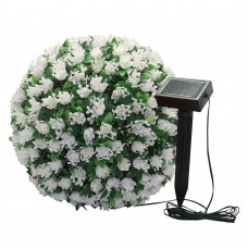 Светильник садово-парковый на солнечной батарее "Цветочный шар", белый, 20 LED (белый), D 28 см , E5209, арт.06266