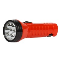 Аккумуляторный светодиодный фонарь 7 LED с прямой зарядкой Smartbuy, красный 
