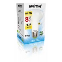Светодиодная (LED) Лампа Smartbuy-R63-08W/3000/E27