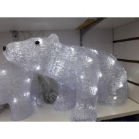Акриловый светодиодный Медведь толстый 60 см, питание от сети 220V, диммер