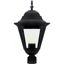 Светильник садово-парковый Feron 4203 четырехгранный на столб 100W E27 230V, черный