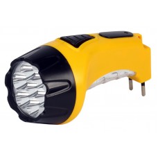 Аккумуляторный светодиодный фонарь 7+8 LED с прямой зарядкой Smartbuy, желтый 