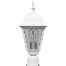 Светильник садово-парковый Feron 4203 четырехгранный на столб 100W E27 230V, белый