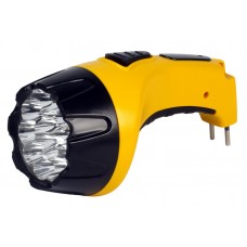 Аккумуляторный светодиодный фонарь 15 LED с прямой зарядкой Smartbuy, желтый 