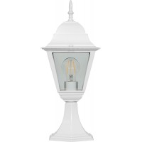 Светильник садово-парковый Feron 4104 четырехгранный на постамент 60W E27 230V, белый