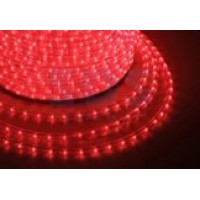 Светодиодный дюралайт постоянного свечения(2W), красный, 220В, 13мм.бухта 100м