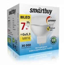 Светодиодная (Диммер) Лампа Smartbuy-Gu5,3-07W/3000 