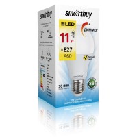 Светодиодная (Диммер) Лампа Smartbuy-A60-11W/3000/E27