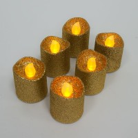 Набор декоративных свечей Feron FL079 c янтарной LED подсветкой, 6 шт