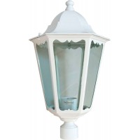 Светильник садово-парковый Feron 6203 шестигранный на столб 100W E27 230V, белый