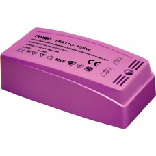 Трансформатор электронный понижающий, 230V/12V 105W пластик розовый, TRA110