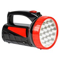 Аккумуляторный фонарь-прожектор 2 в 1 18 LED+19 LED, черный 