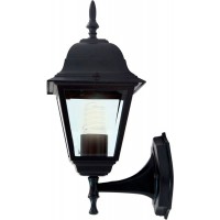 Светильник садово-парковый Feron 4101 четырехгранный на стену вверх 60W E27 230V, черный