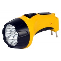 Аккумуляторный светодиодный фонарь 7 LED с прямой зарядкой Smartbuy, желтый 