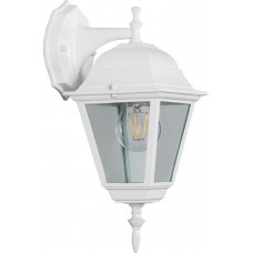 Светильник садово-парковый Feron 4102 четырехгранный на стену вниз 60W E27 230V, белый