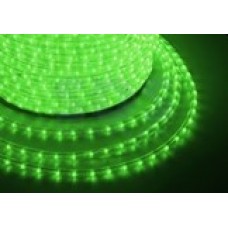 Светодиодный дюралайт постоянного свечения(2W), зеленый, 220В, 13мм.бухта 100м