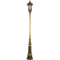 Светильник садово-парковый Feron PL4027 столб четырехгранный 60W E27 230V, черное золото