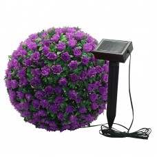 Светильник садово-парковый на солнечной батарее "Цветочный шар", фиолетовый, 20 LED (белый), D 28 см , E5209, арт.06265