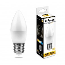 Лампа светодиодная Feron LB-72 Свеча E27 5W 2700K